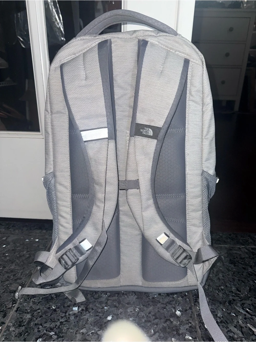 The North Face Light Gray Everyday Backpack with Side Pockets